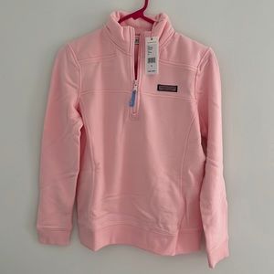 NWT VINEYARD VINES PINK HALF ZIP SWEATSHIRT NEVER WORN